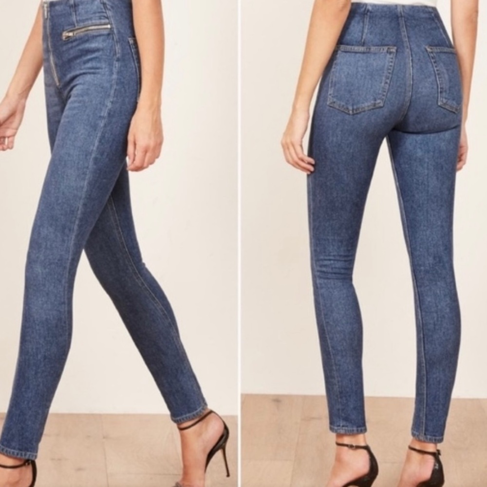 Reformation Niki Zip Pocket Skinny Jeans